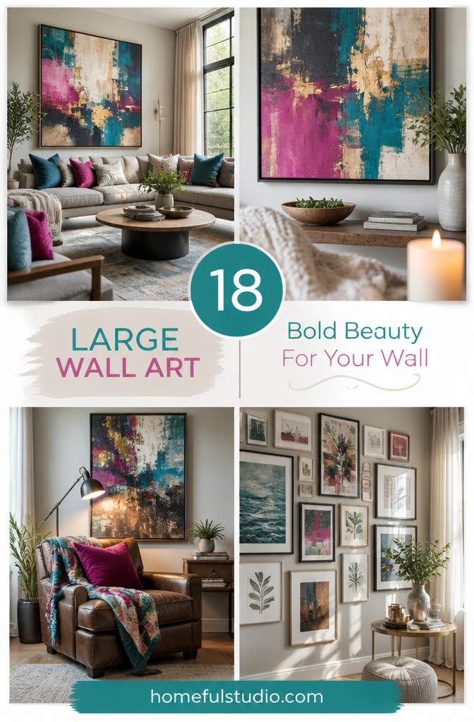 18 Stunning Living Room Designs Featuring Large Wall Art