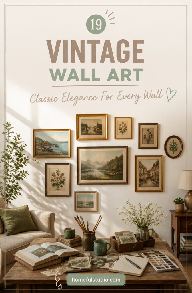 19 Vintage Wall Art Ideas That Add Classic Charm to Your Living Room